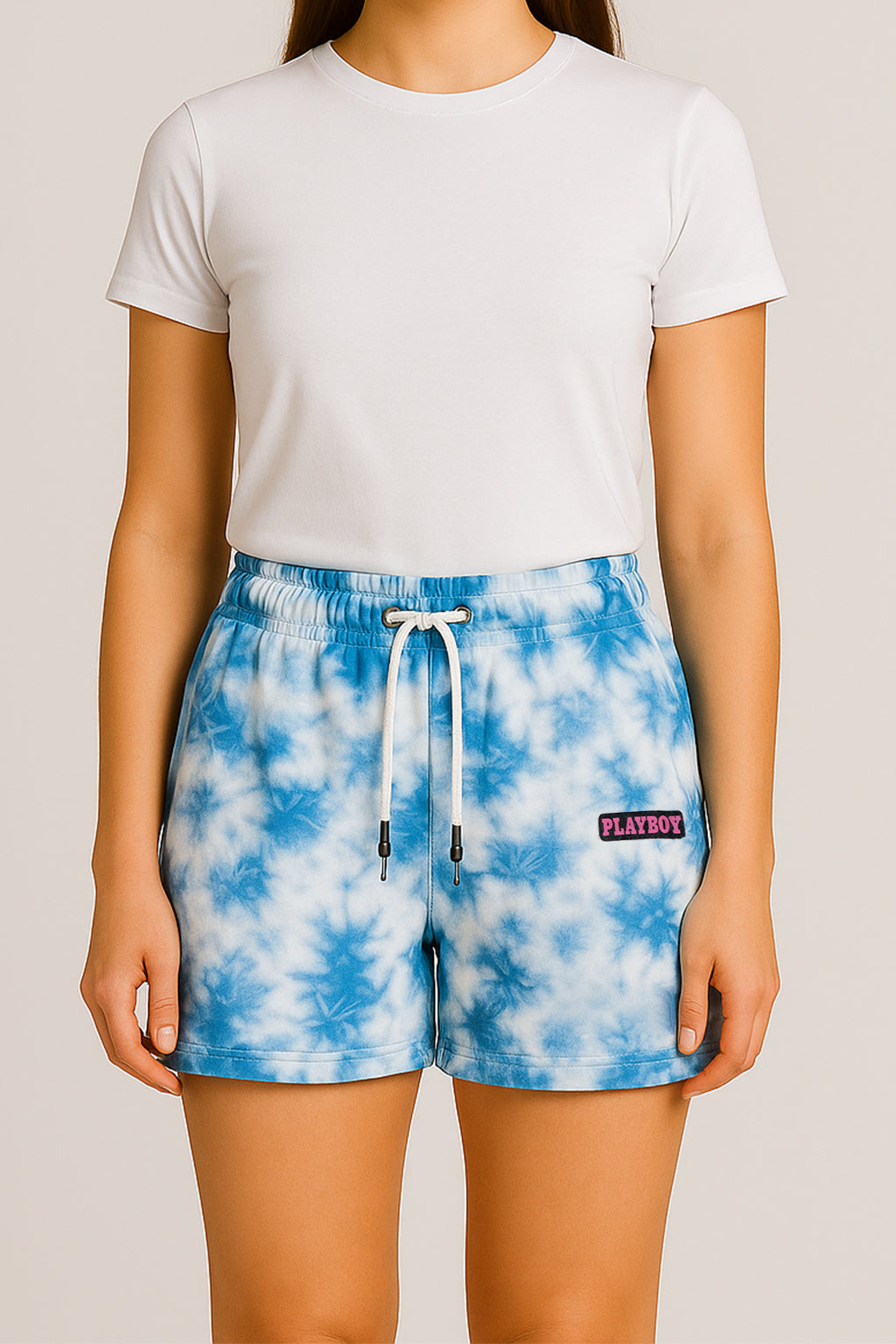 Misguidd Branded Women's Short White & Blue Color MWS-07