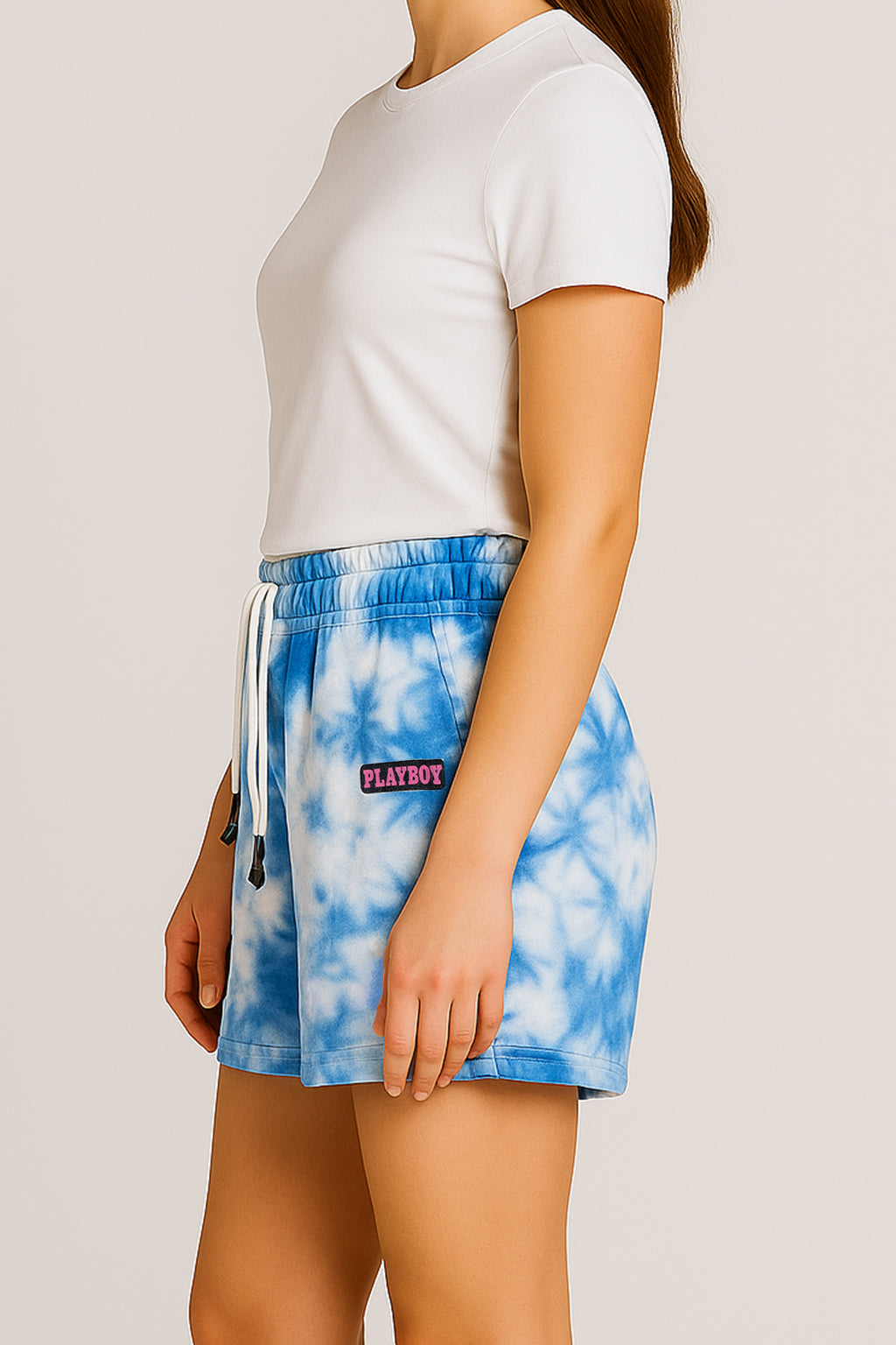 Misguidd Branded Women's Short White & Blue Color MWS-07