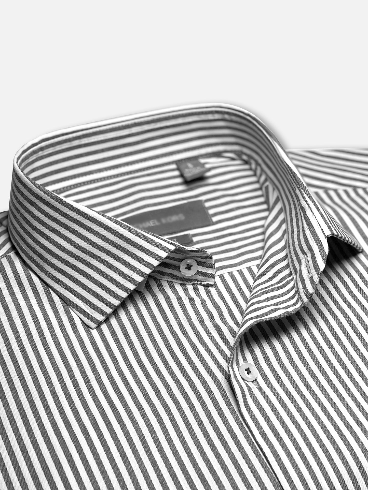 Michael Krs Branded Men's Slim Fit Striped Shirt White & Grey Color MMS-07