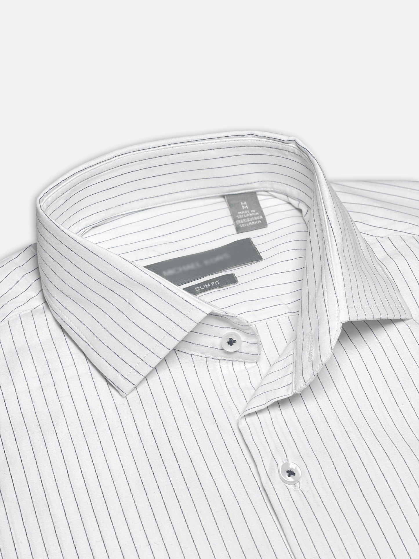 Michael Krs Branded Men's Slim Fit Striped Shirt White Color MMS-04