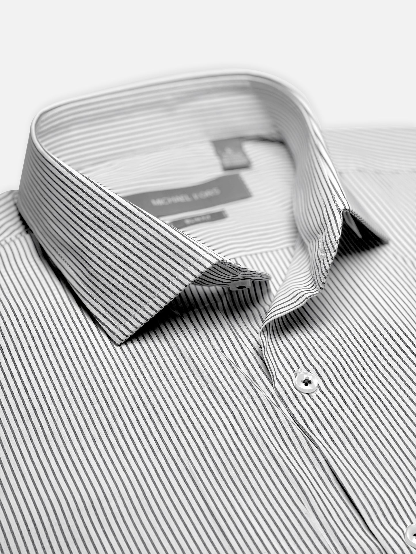 Michael Krs Branded Men's Slim Fit Striped Shirt White & Grey Color MMS-06