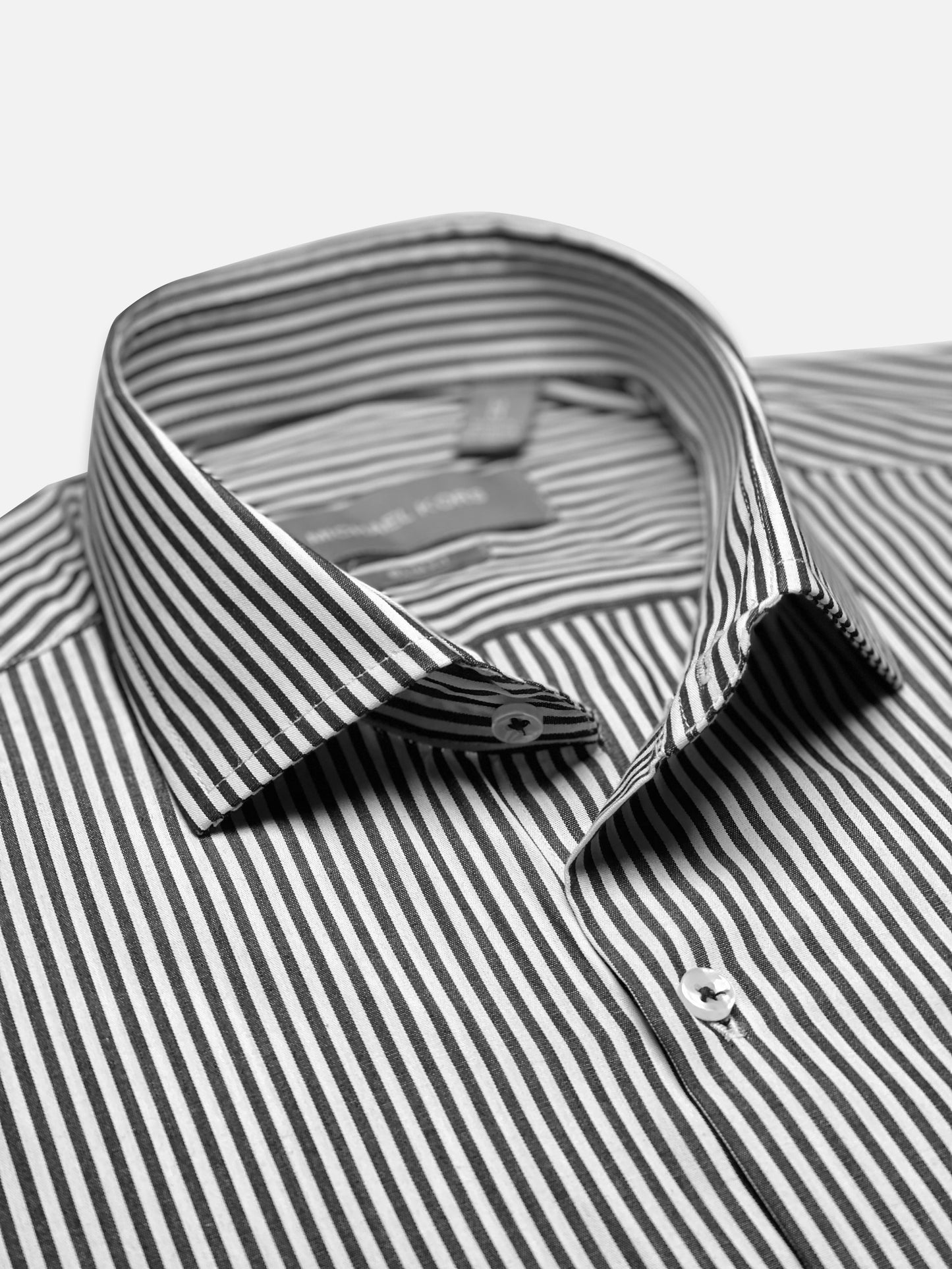 Michael Krs Branded Men's Slim Fit Striped Shirt White & Black Color MMS-09