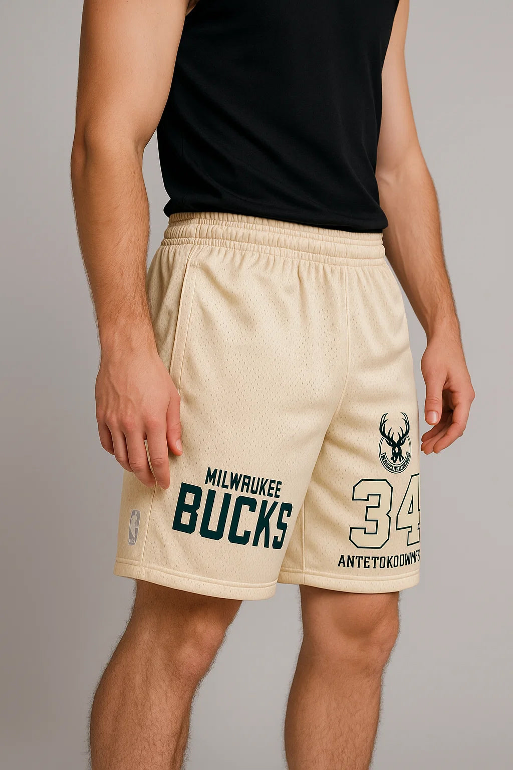 NBBA Branded Men's Polyester Short Golden Color MST-02