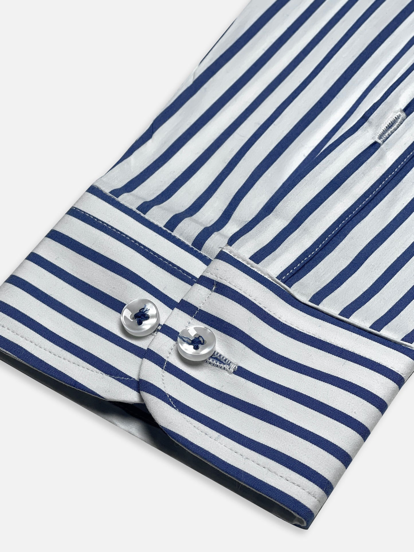 Michael Krs Branded Men's Slim Fit Striped Shirt White & Blue Color MMS-08