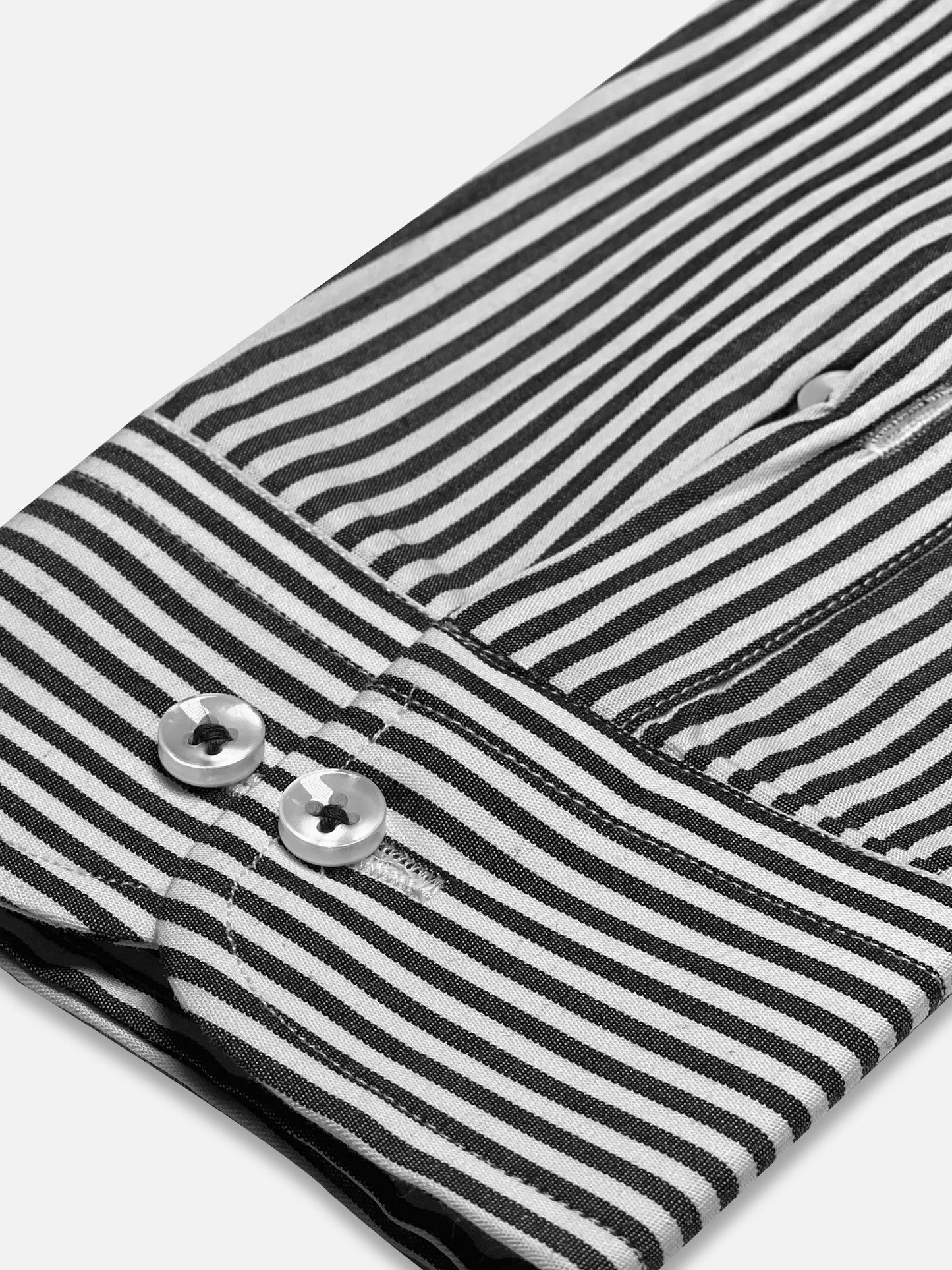 Michael Krs Branded Men's Slim Fit Striped Shirt White & Black Color MMS-09