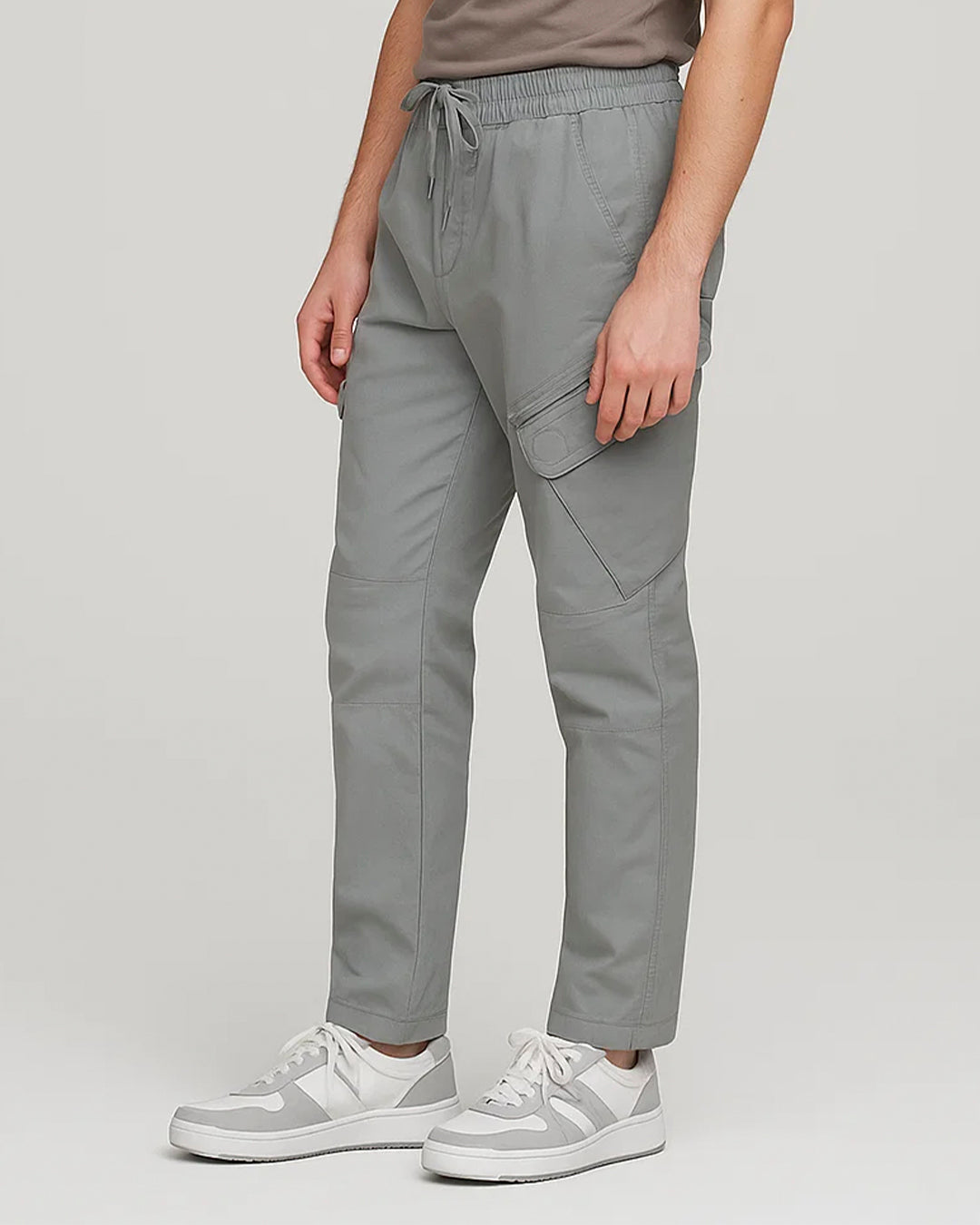 Zelig Branded Cargo Men's Stone Grey Color CFP-14