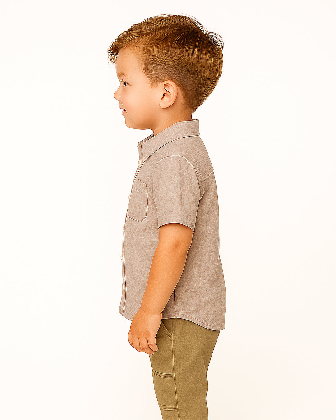 TILTY Branded Boy's Stone Beige Color Shirt Half Sleeves BS-05