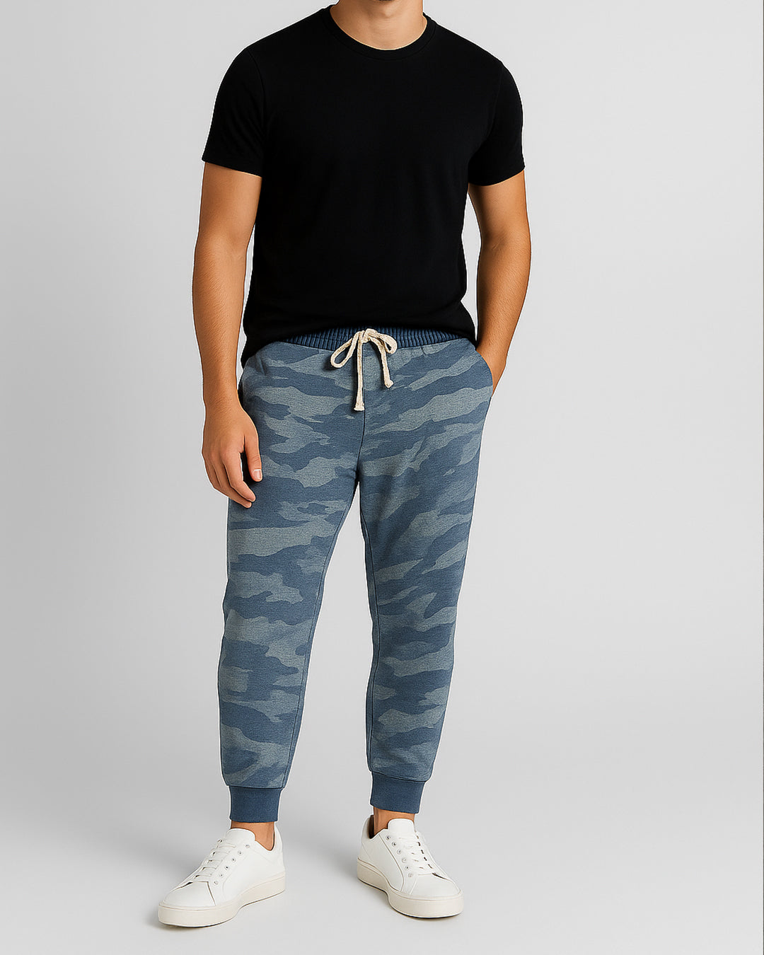 Branded Unisex Blue Camo Jogger Trouser UT-19