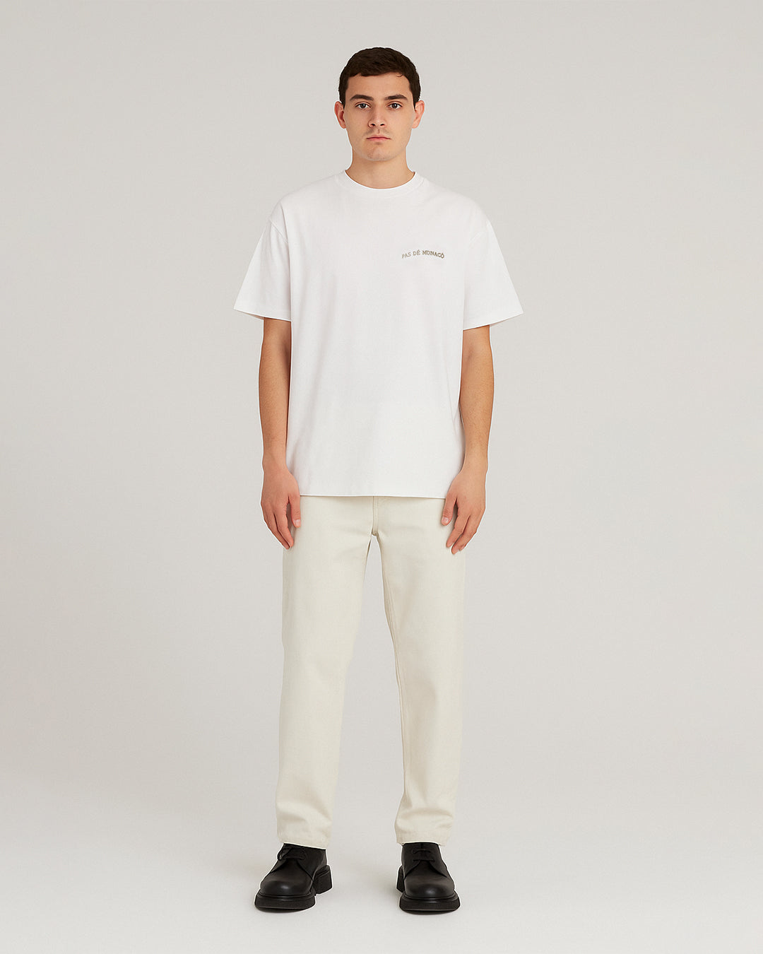 Pas Monaco Branded Men's White Tee MT-23