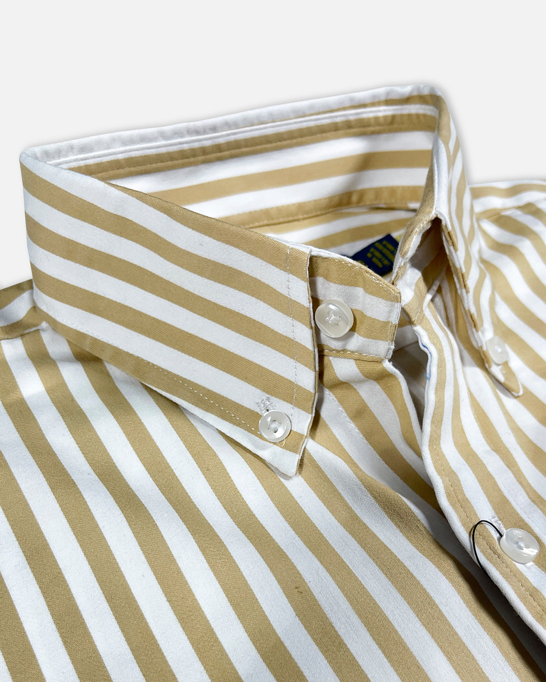Pollo Branded Men's Slim Fit Yellow Striped Shirt MFS-10