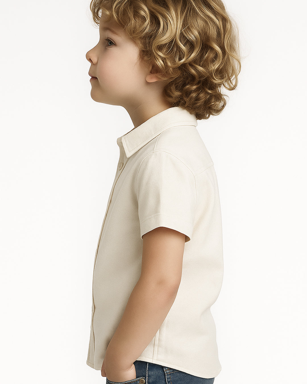 TILTY Branded Boy's White Color Shirt Half Sleeves BS-11