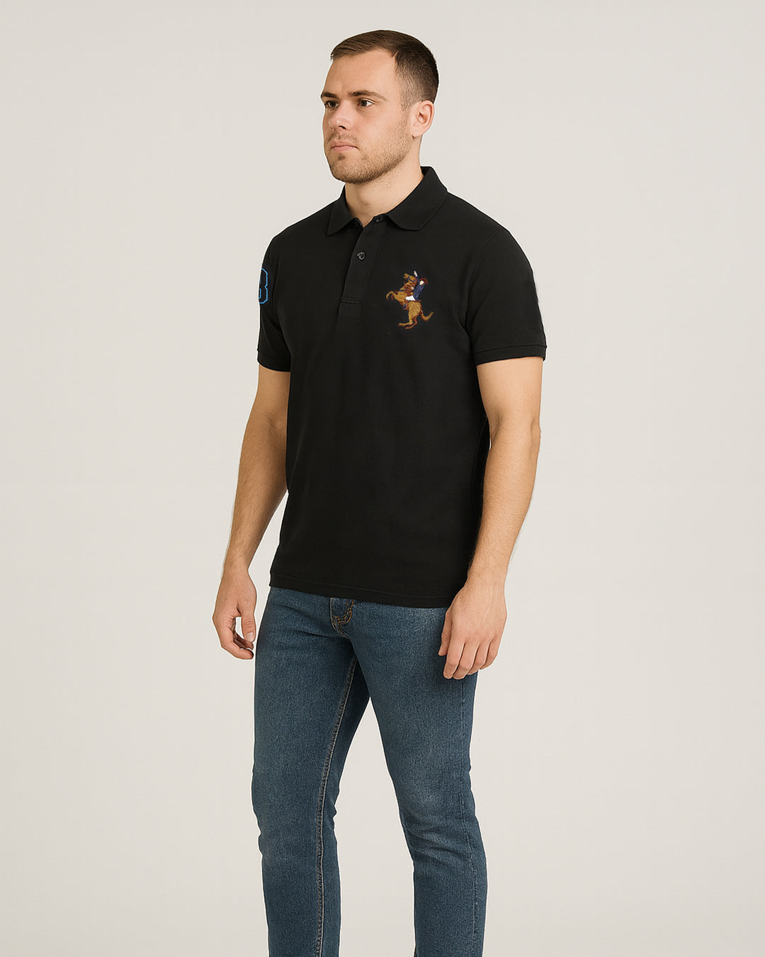 Girodano Branded Polo T-shirt Black Color Mpt-53