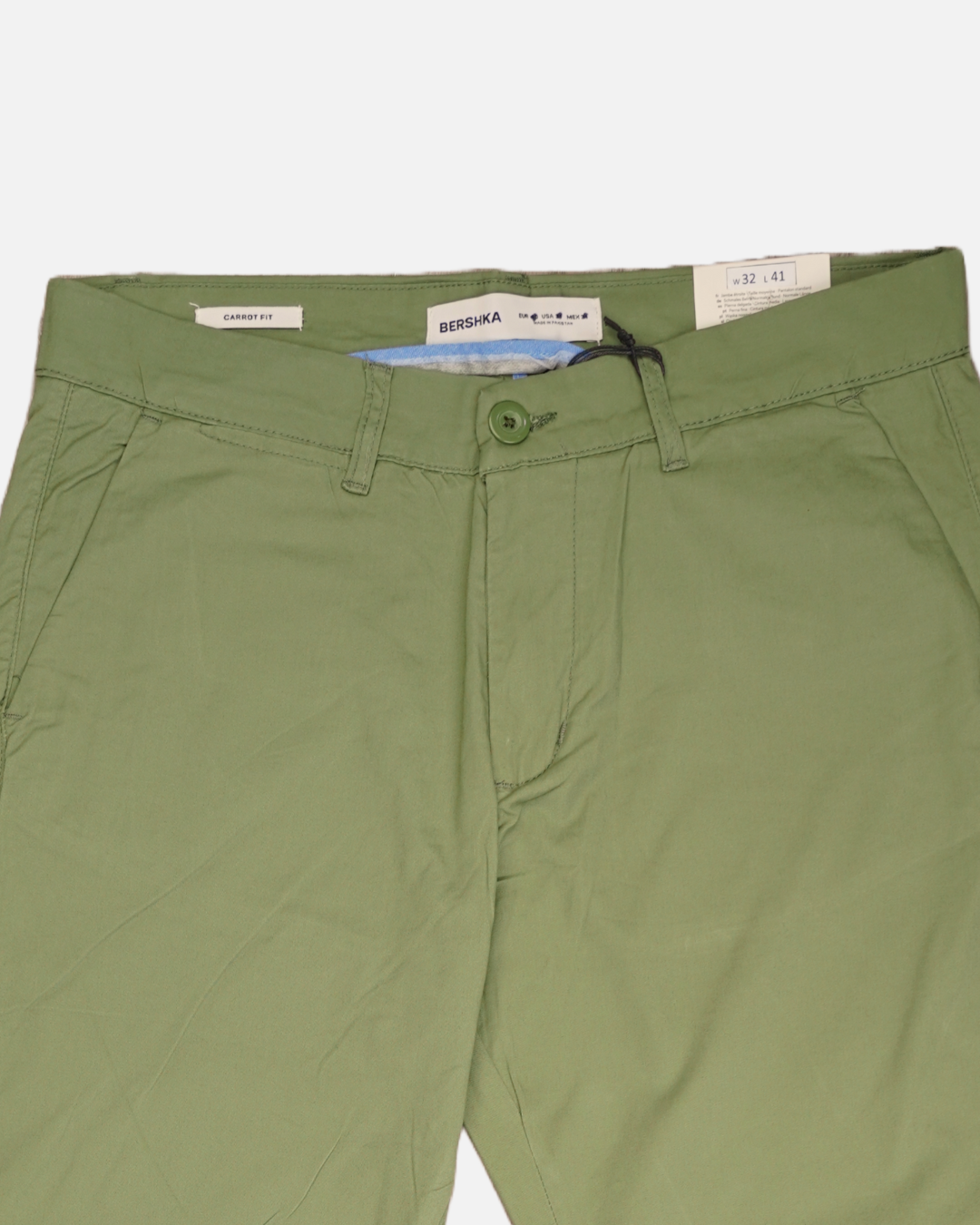Bersk Branded Men's Slim Fit Chino Pant Olive Green Color MCP-20