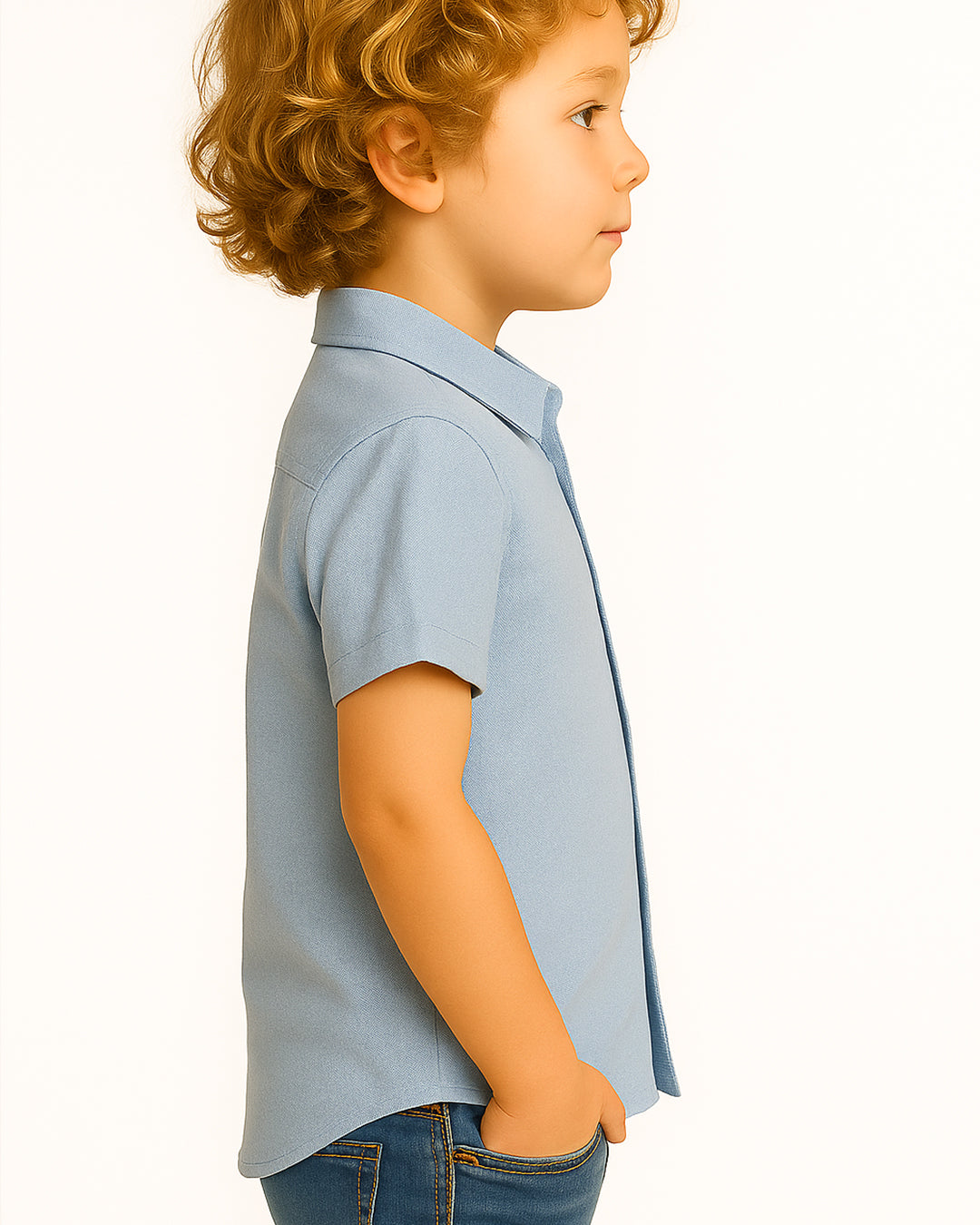 TILTY Branded Boy's Sky Blue Color Shirt Half Sleeves BS-13