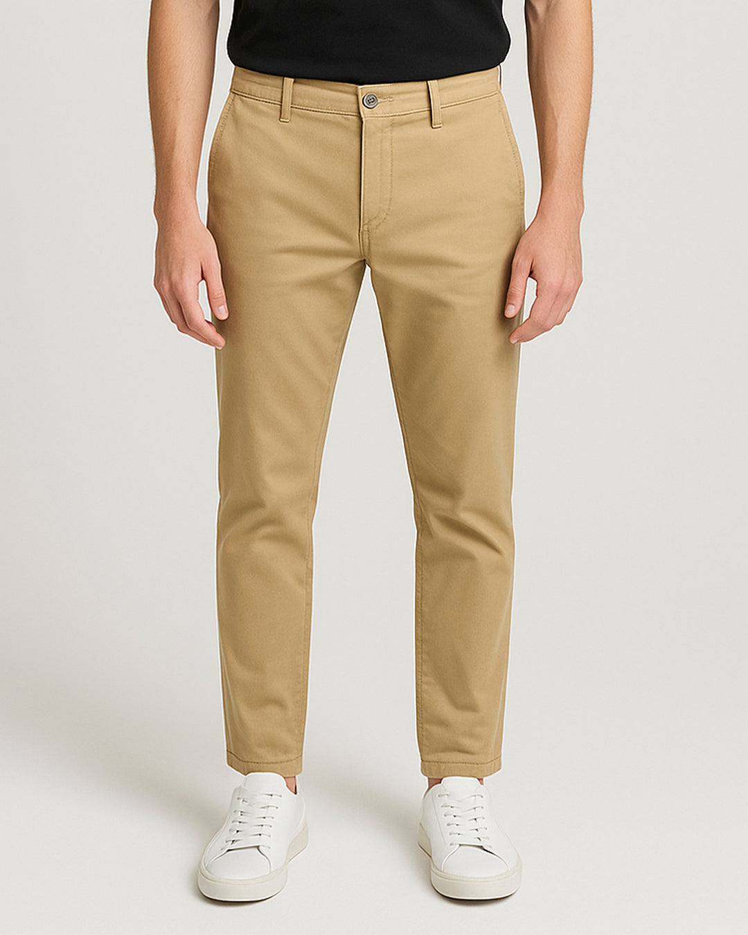 Leftees Branded Men's Slim Fit Chino Pant Camel Color MCP-04