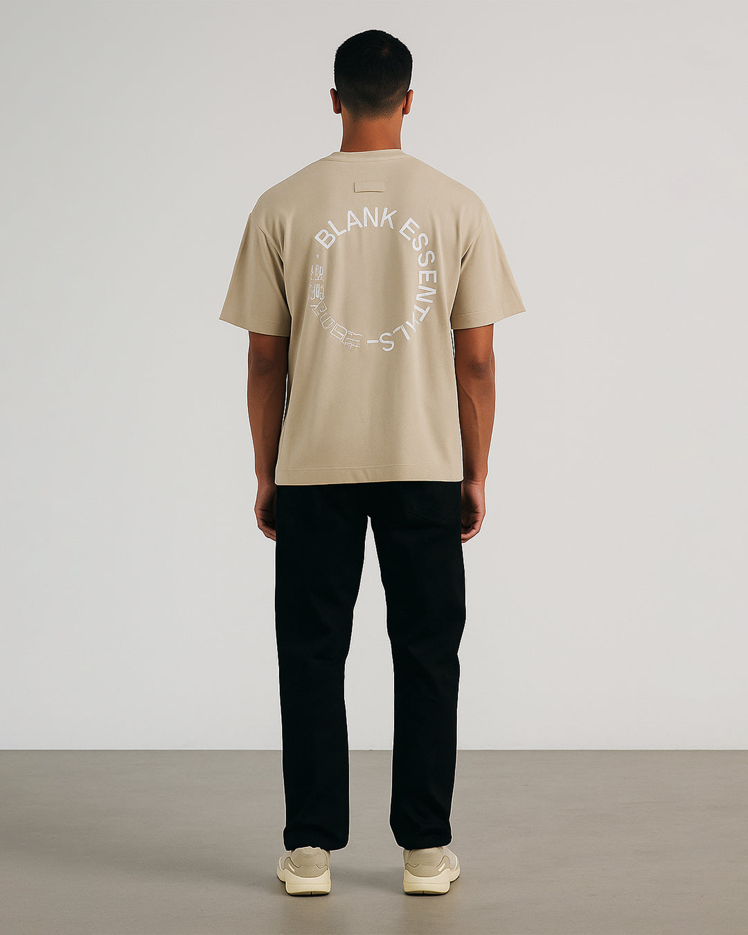 Blanky Branded Men's Beige Drop Shoulder Tee MT-20