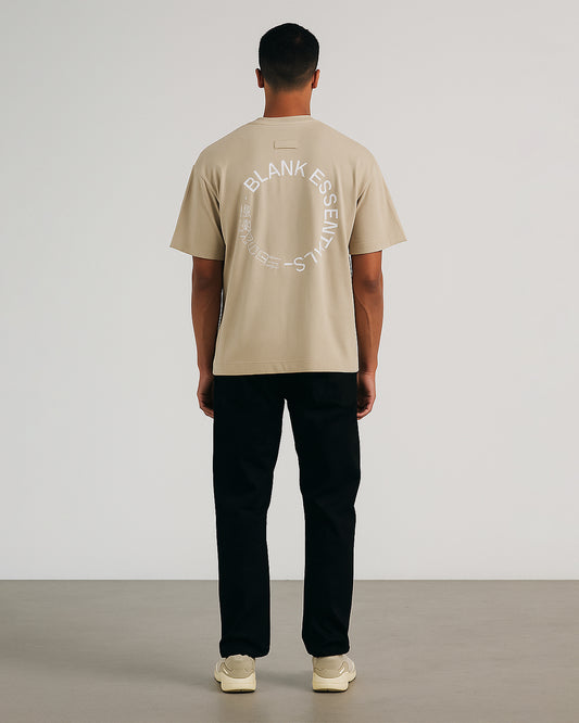 Blanky Branded Men's Beige Drop Shoulder Tee MT-20