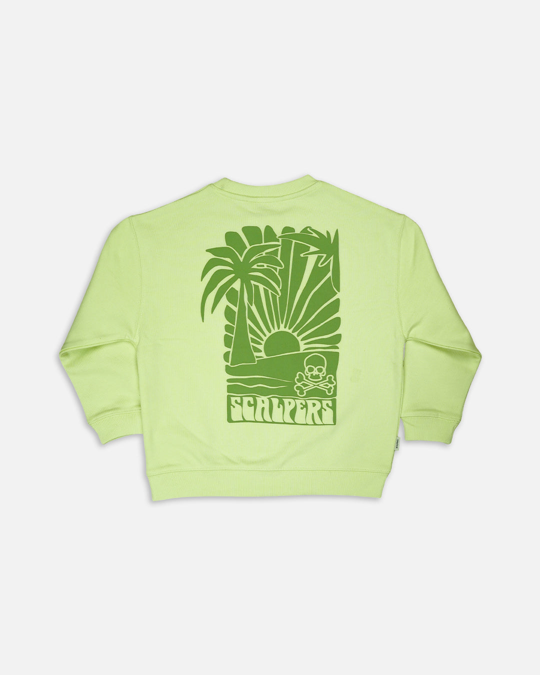 Scalp Branded Boy's Neon Green Color Sweatshirt BSWT-01