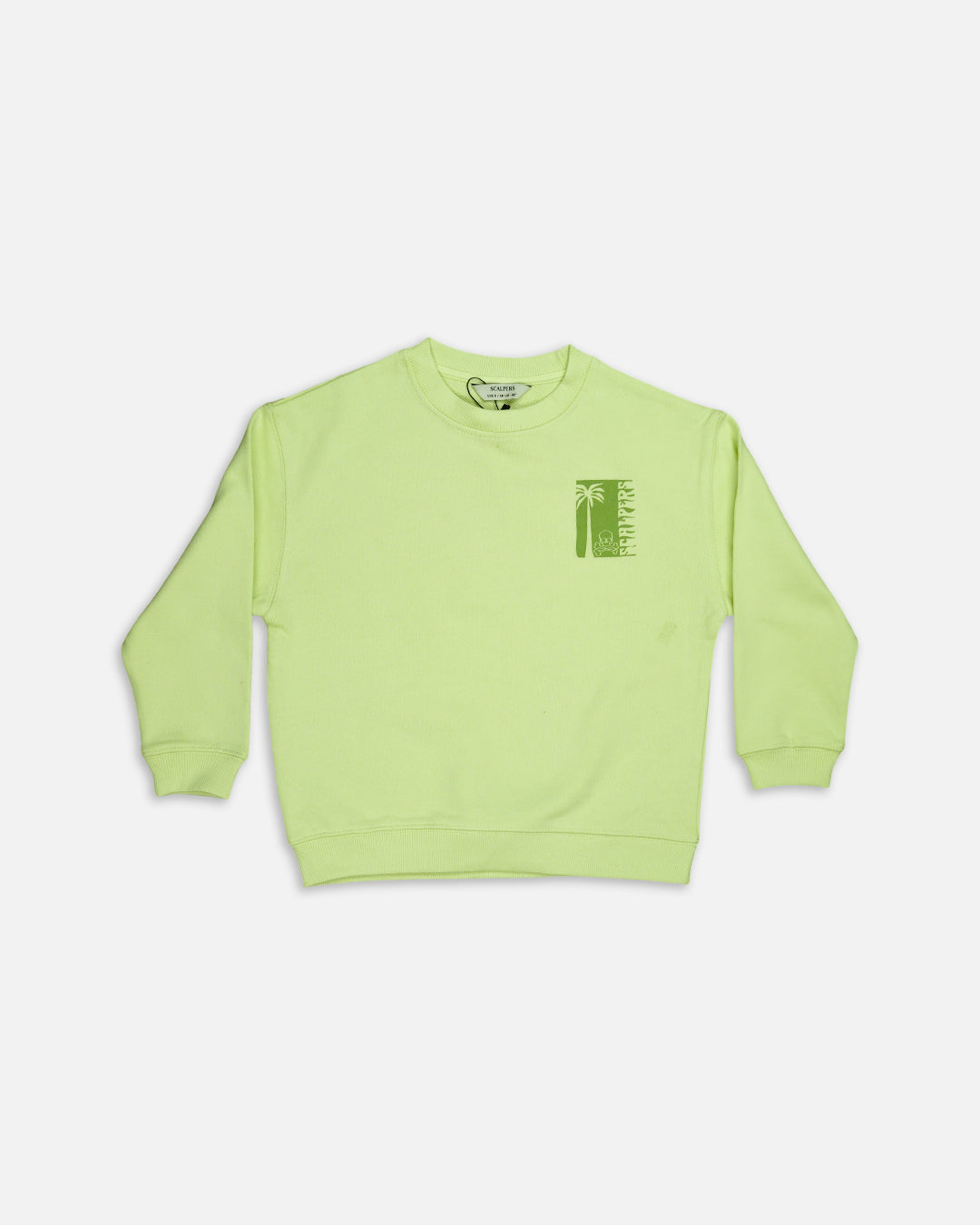Scalp Branded Boy's Neon Green Color Sweatshirt BSWT-01