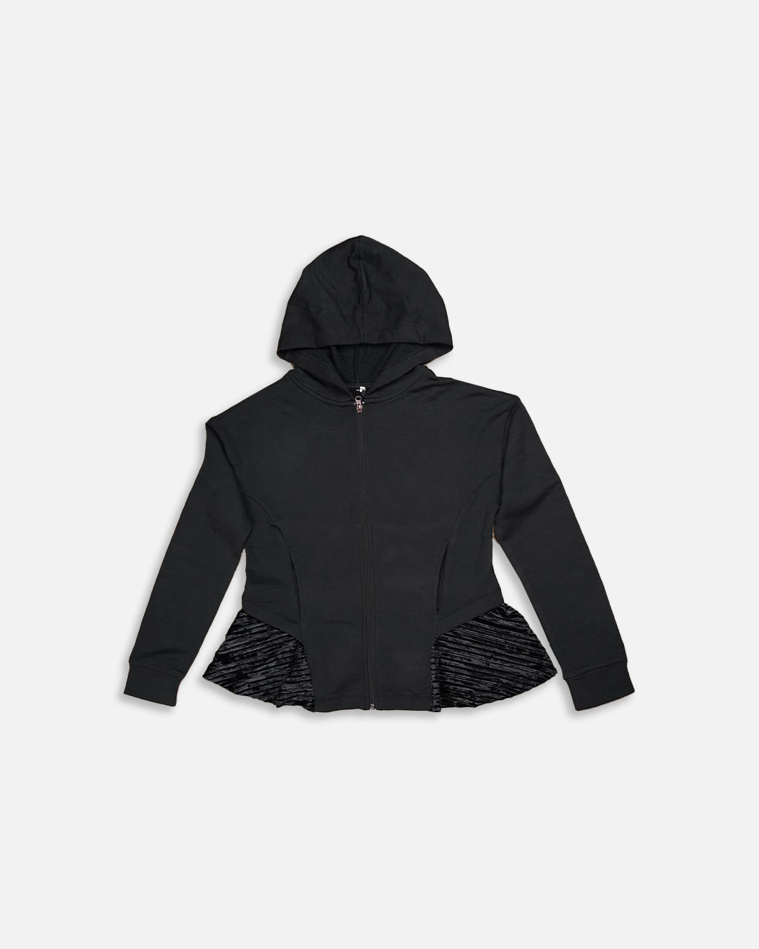 Caila Branded Women's Black Zip-Up Hoodie & Wide-Leg Trouser Co-ord Set WCS-01