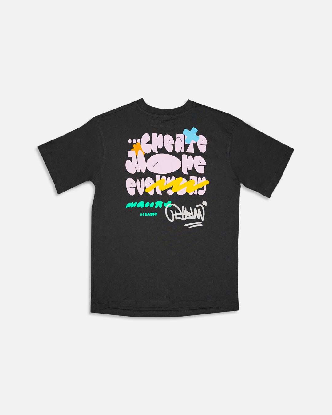 Zarraa Boy's Black “Chase More Dreams” Graphic T-Shirt BTS-19