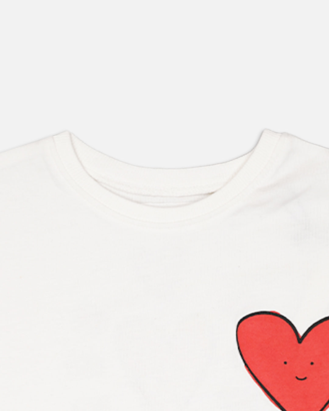 ZARRAA Branded Girl's T-shirt White Color with Red Heart GTS-02