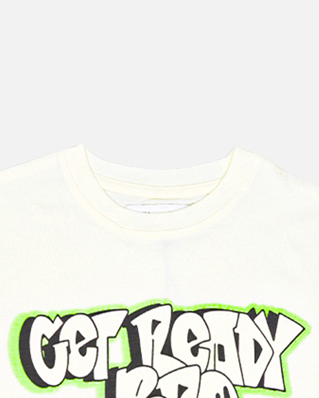 Zarra Branded Boy's Off-White “Get Ready Bro” Graphic T-Shirt BTS-20