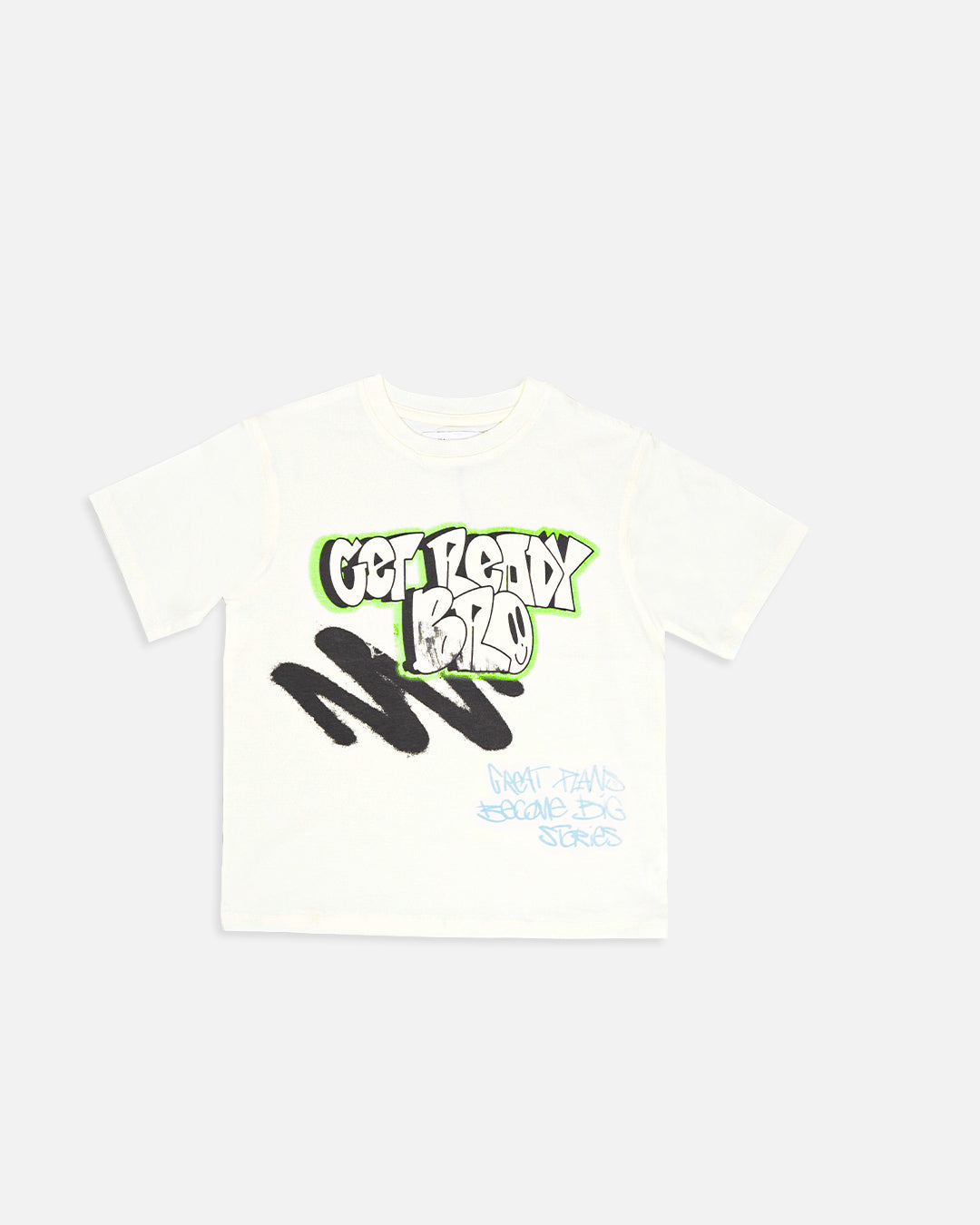 Zarra Branded Boy's Off-White “Get Ready Bro” Graphic T-Shirt BTS-20