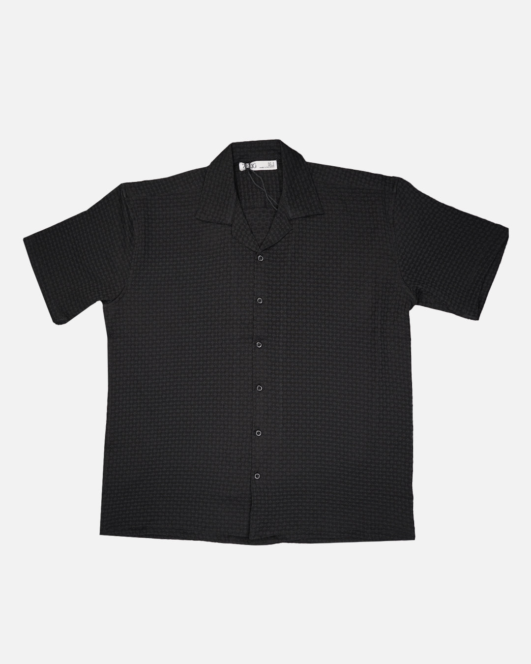 Zelig Branded Casual Textured Shirt Black Color MCS-16