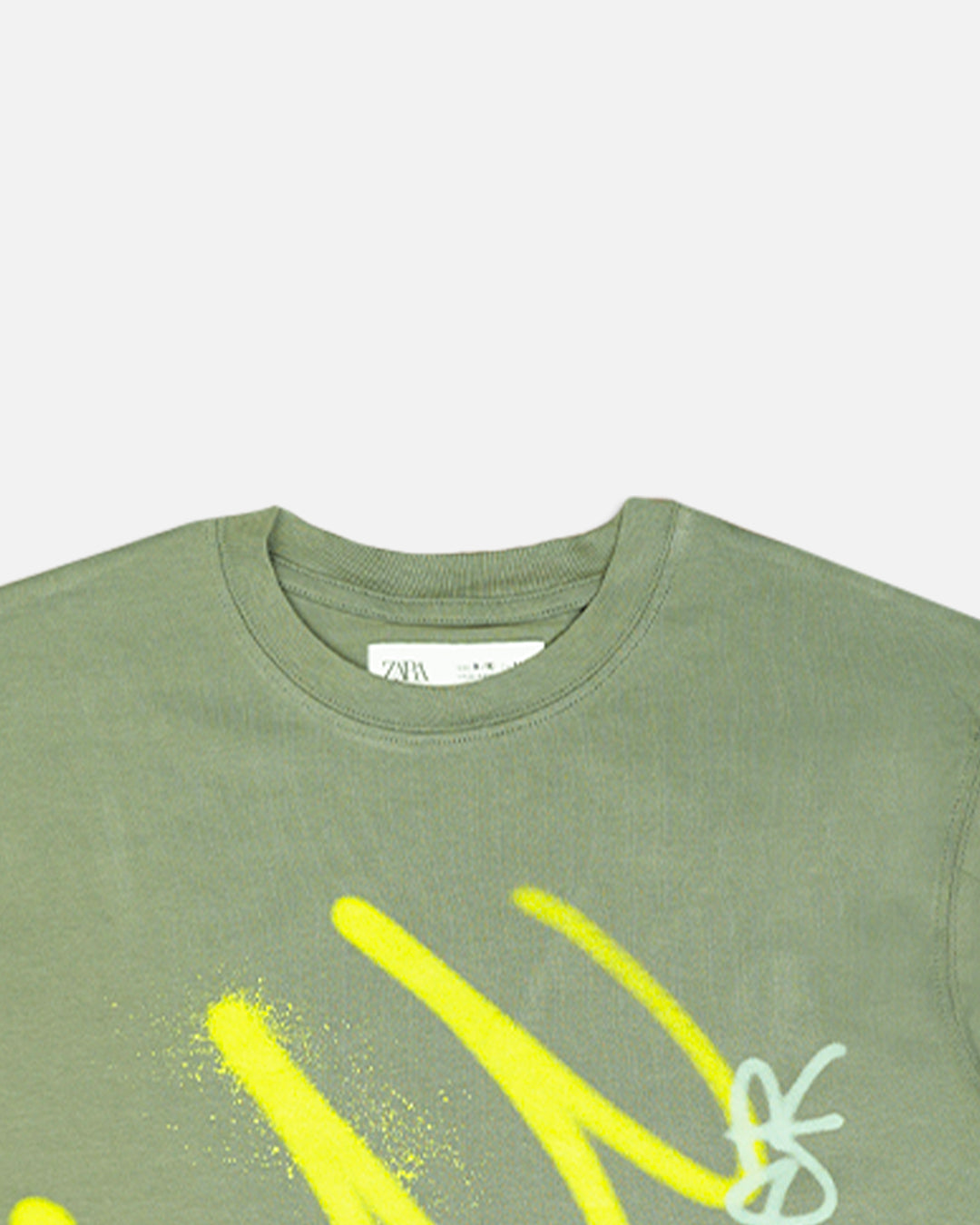 Zarraa Brander Boy's Olive Green “New Follower” Printed T-Shirt BTS-16
