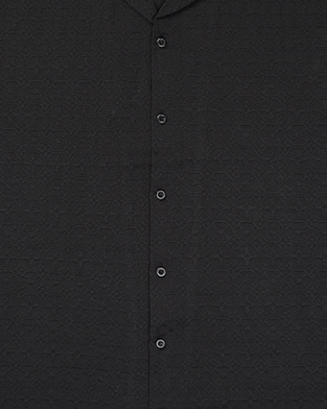 Zelig Branded Casual Textured Shirt Black Color MCS-17