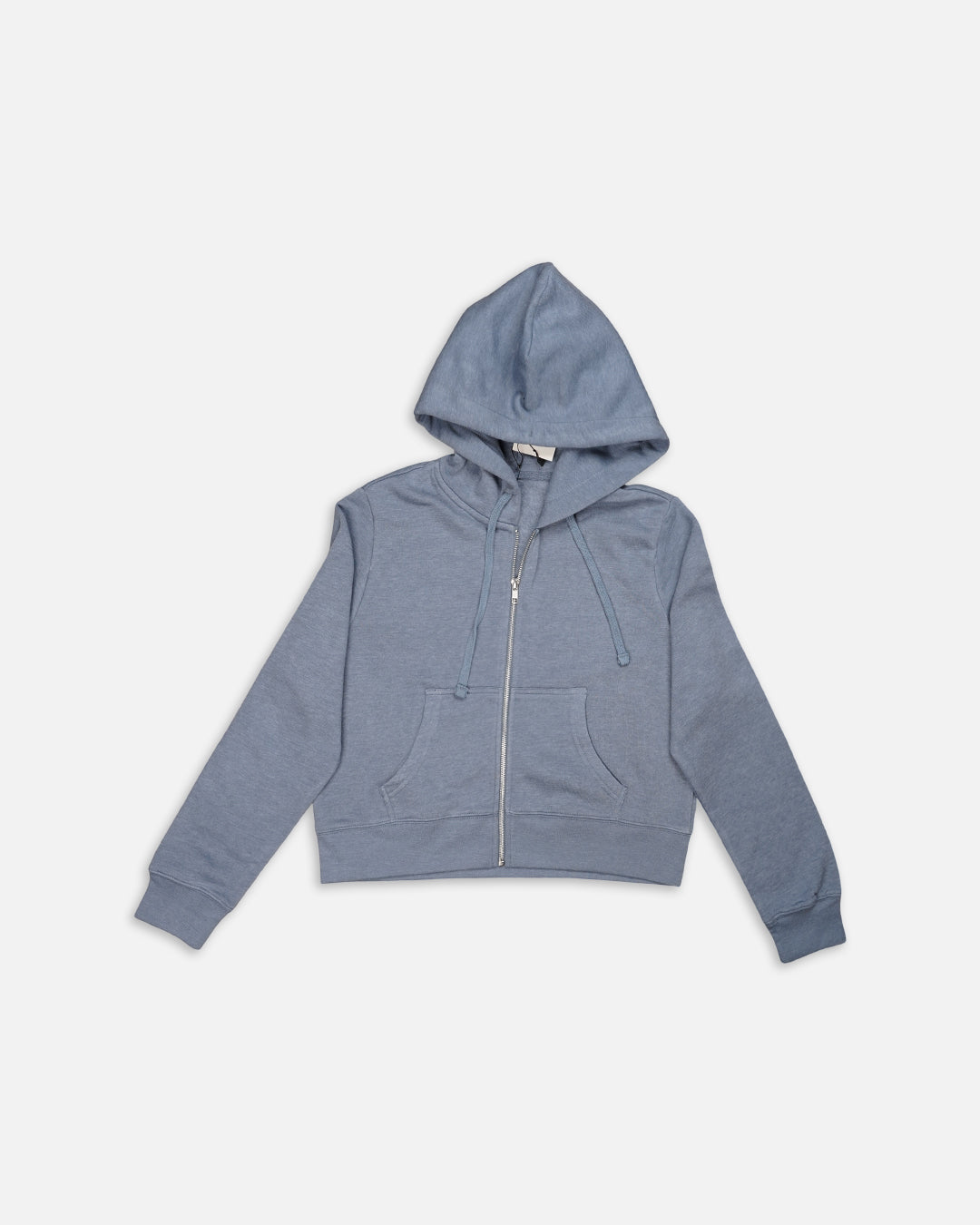 Branded Slate Blue Women's Cropped Zip-Up Jacket WJ-02