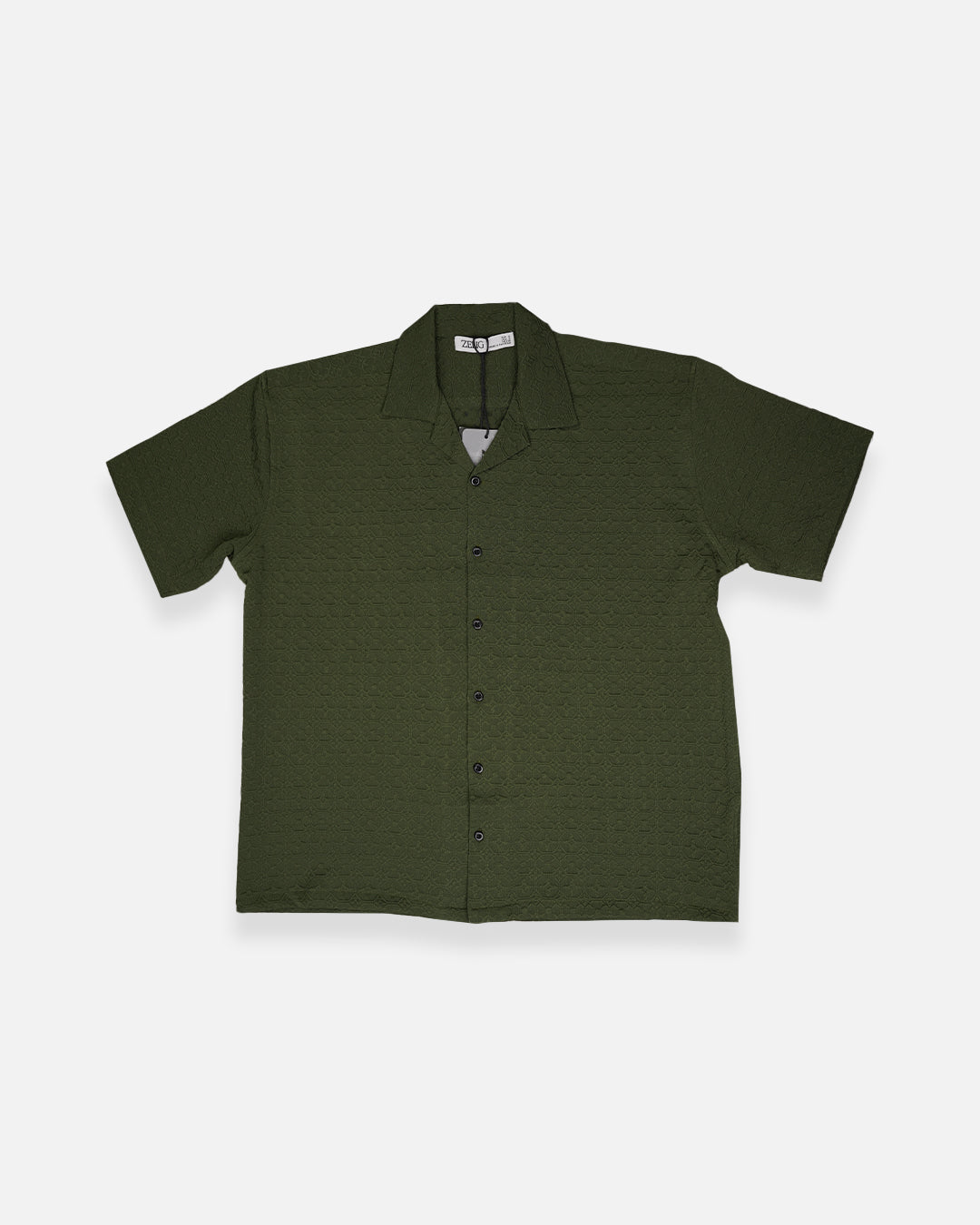 Zelig Branded Casual Textured Shirt Green Color MCS-12