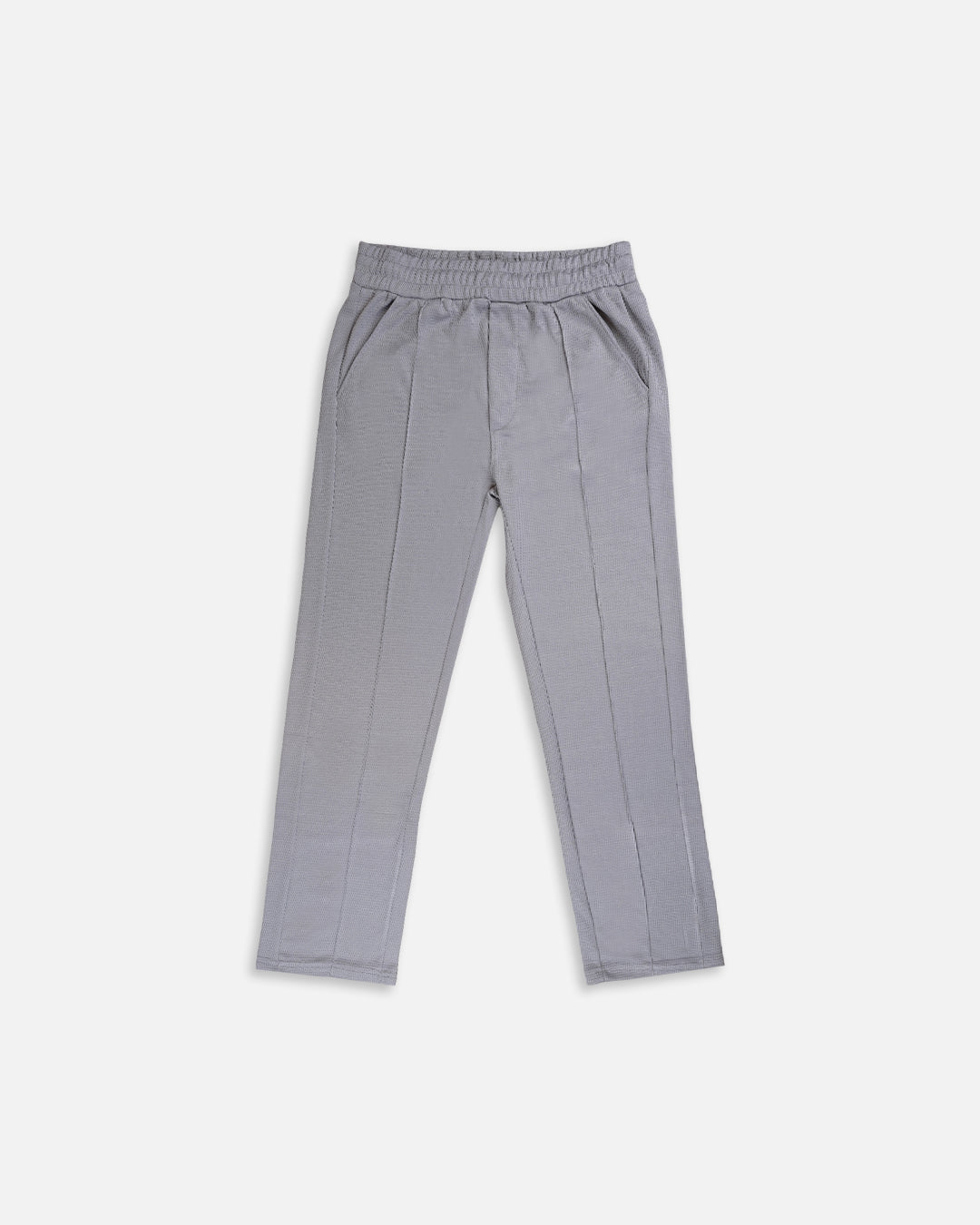 Zelig Branded Men's Ash Grey Textured Trouser MTR-04