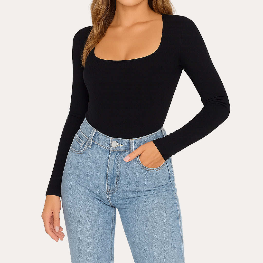 Misguidd Branded Women's Bodysuit Black Color Full Sleeves