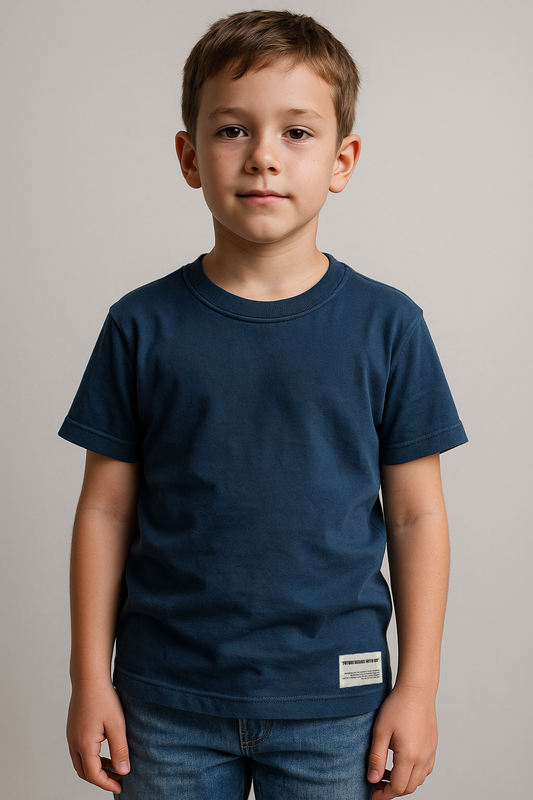 ZARRAA Branded  Boy's Dark Blue Color T-shirt BTS-13