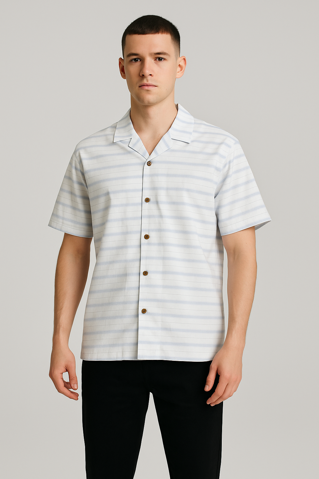 Pegadoor Branded Casual Half Sleeves Shirt White Color MCS-09