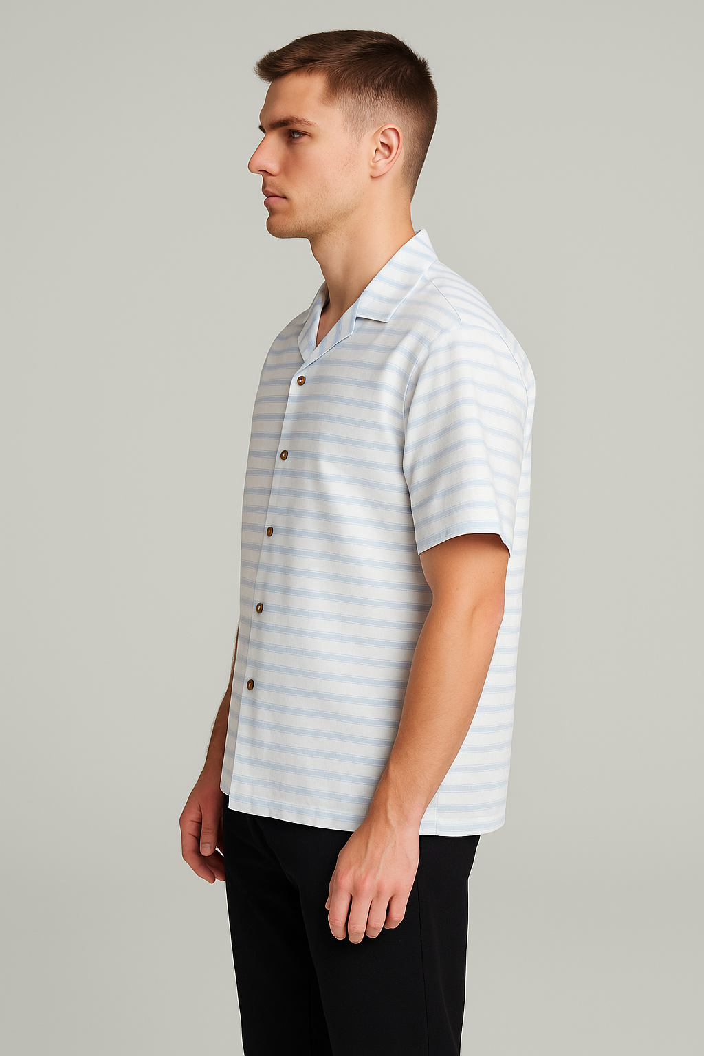 Pegadoor Branded Casual Half Sleeves Shirt White Color MCS-09