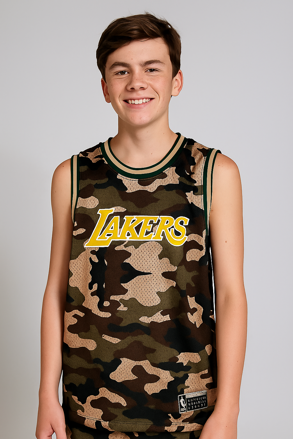 NBBA Branded Boy's Polyester Sando Camouflage Print BSO-01