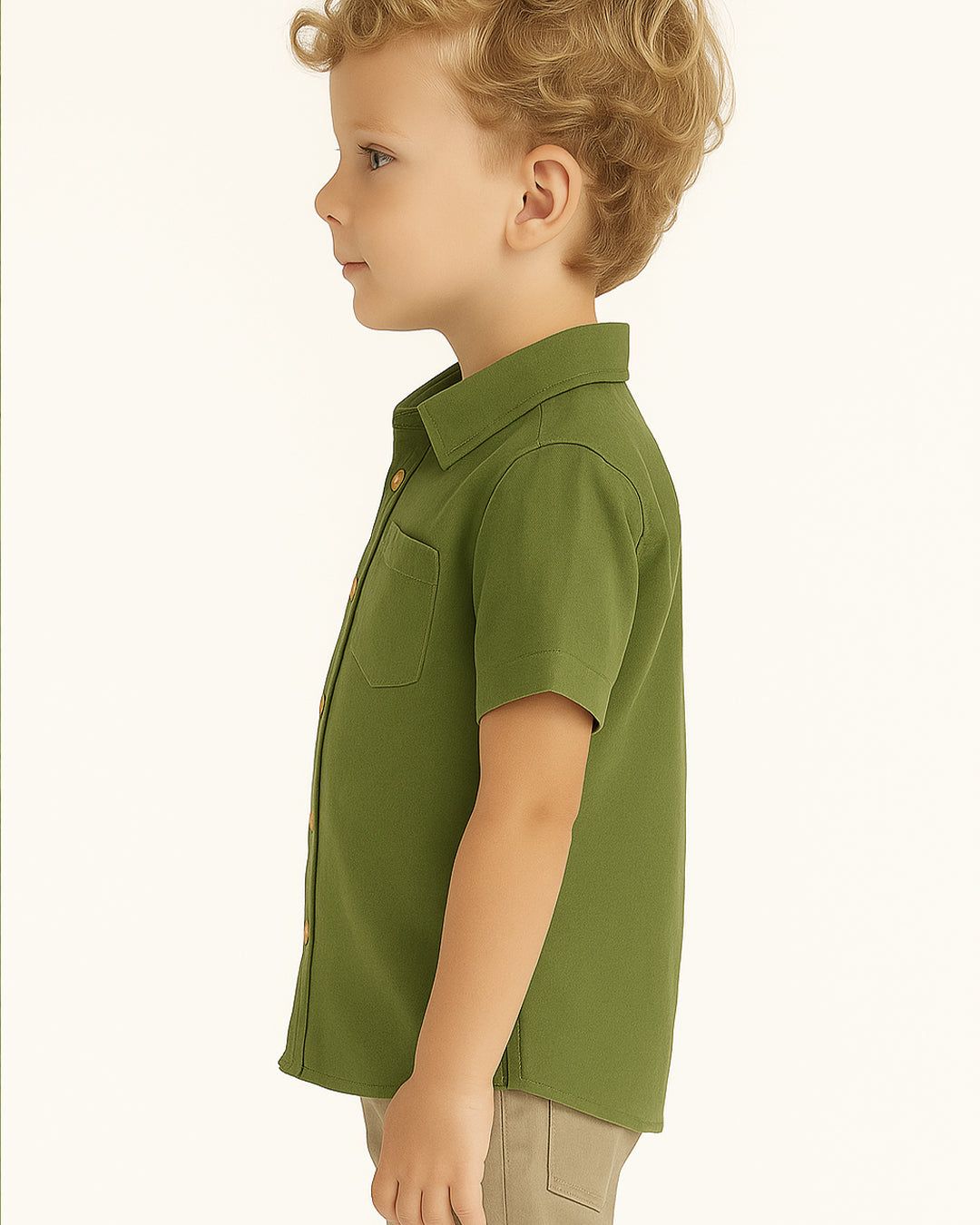 TILTY Branded Boy's Green Color Shirt Half Sleeves BS-09
