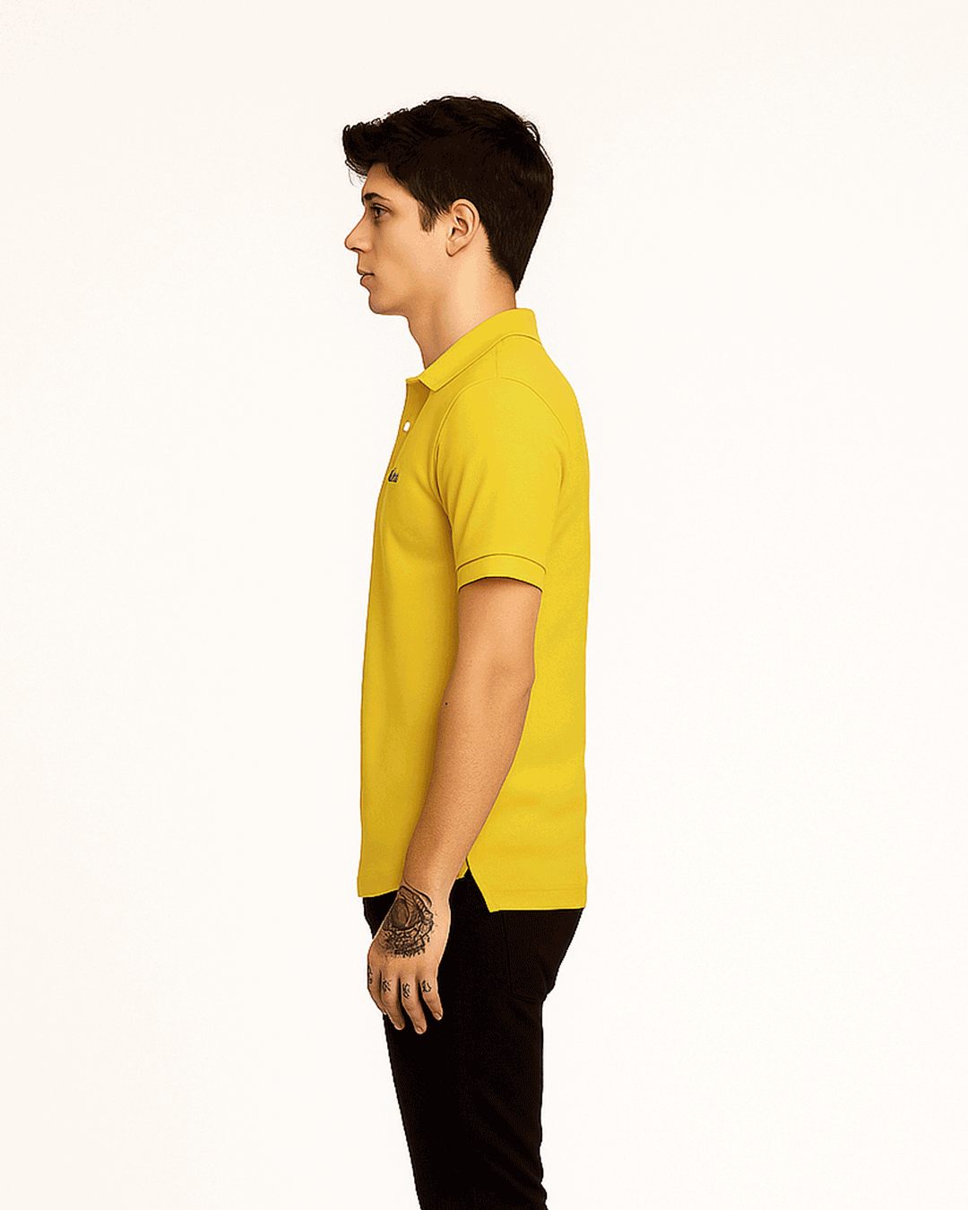 Lacostie Branded Polo T-shirt Mustard Color Mpt-42