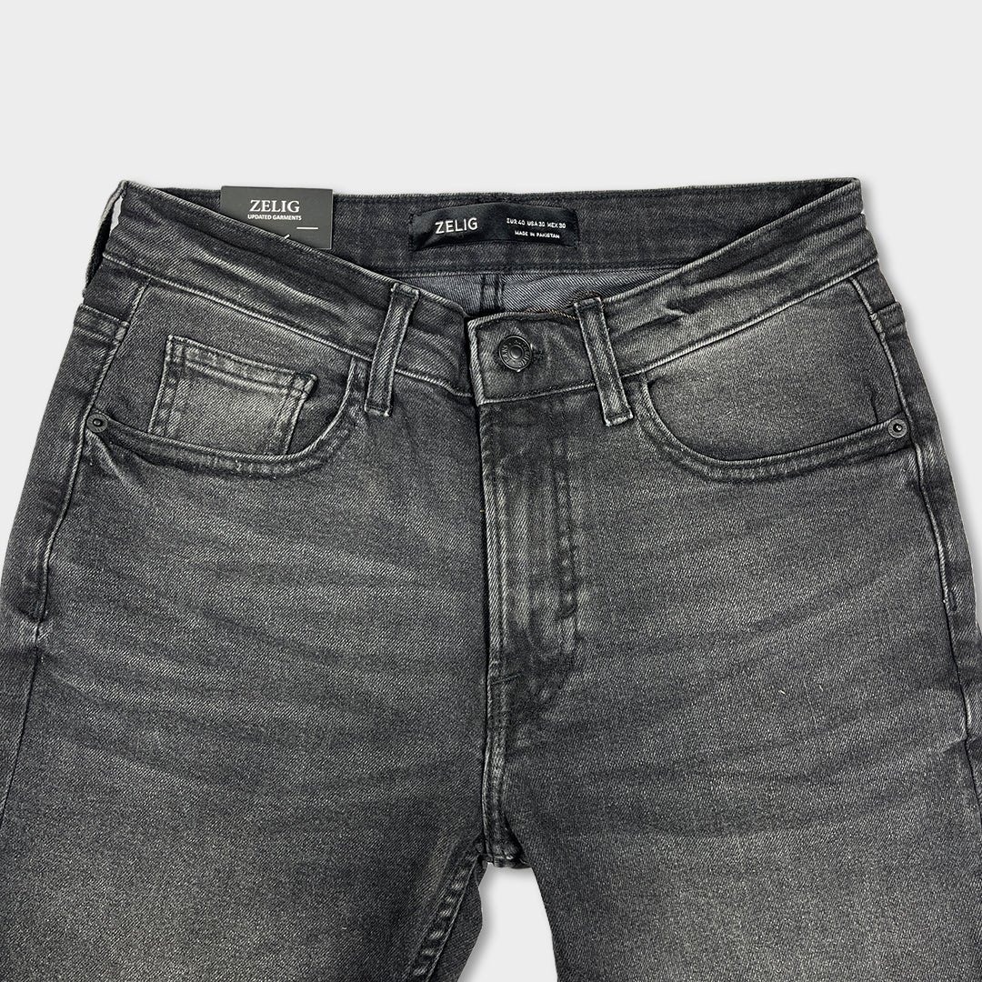 Zelig Men's Charcoal Grey Color Jeans SP-06