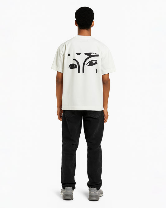 Branded Men's White Eyes Graphic Tee MT-24
