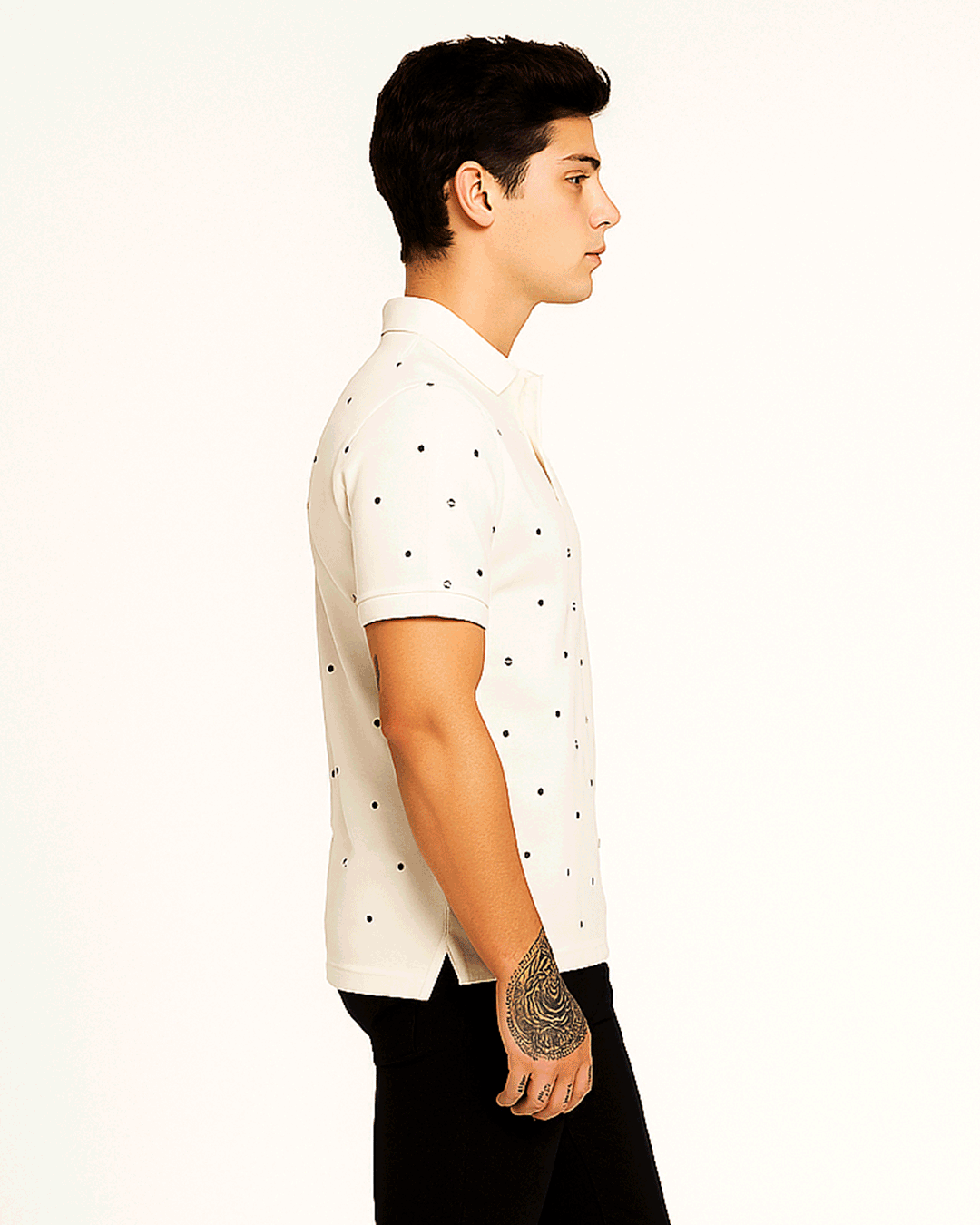 Lacostie Branded Polo T-shirt White Color Mpt-39