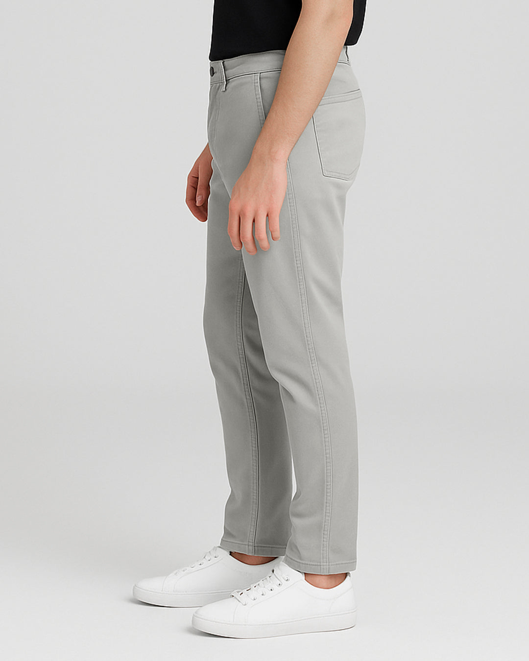 Leftees Branded Men's Slim Fit Chino Pant Grey Color MCP-05