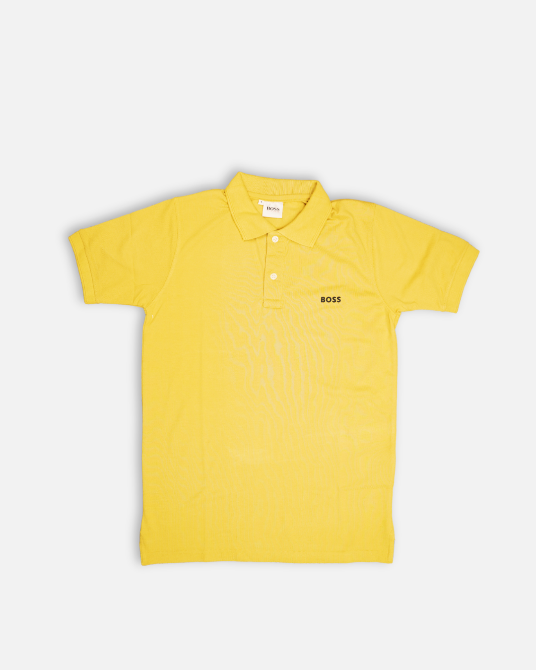 Bossy Hug Branded Polo T-shirt Mustard Color Mpt-43