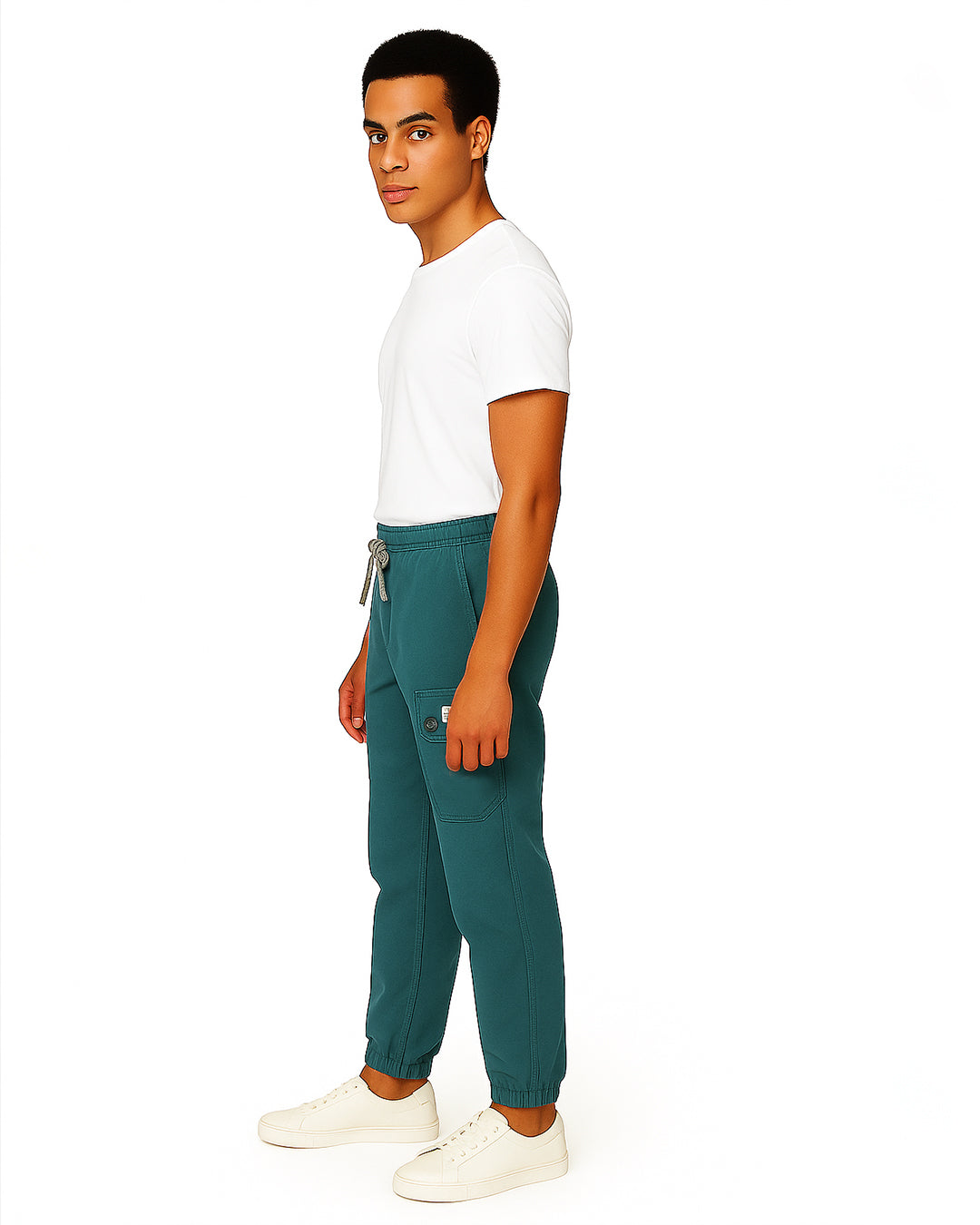 Zelig Branded Men's Joger Cargo Teal Green Color CFP-39