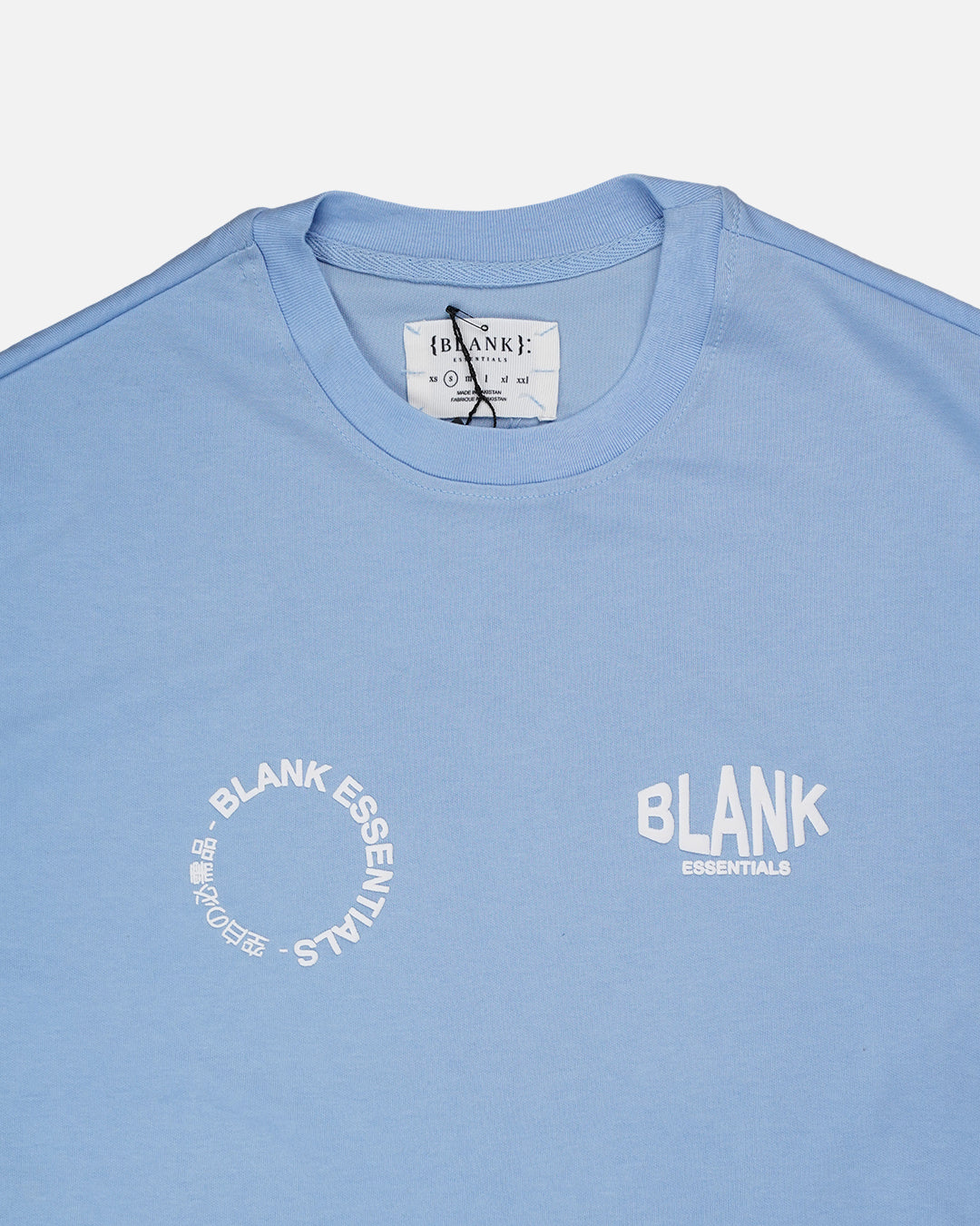 Blanky Branded Men's Sky Blue Drop Shoulder Circular Logo Tee MT-15