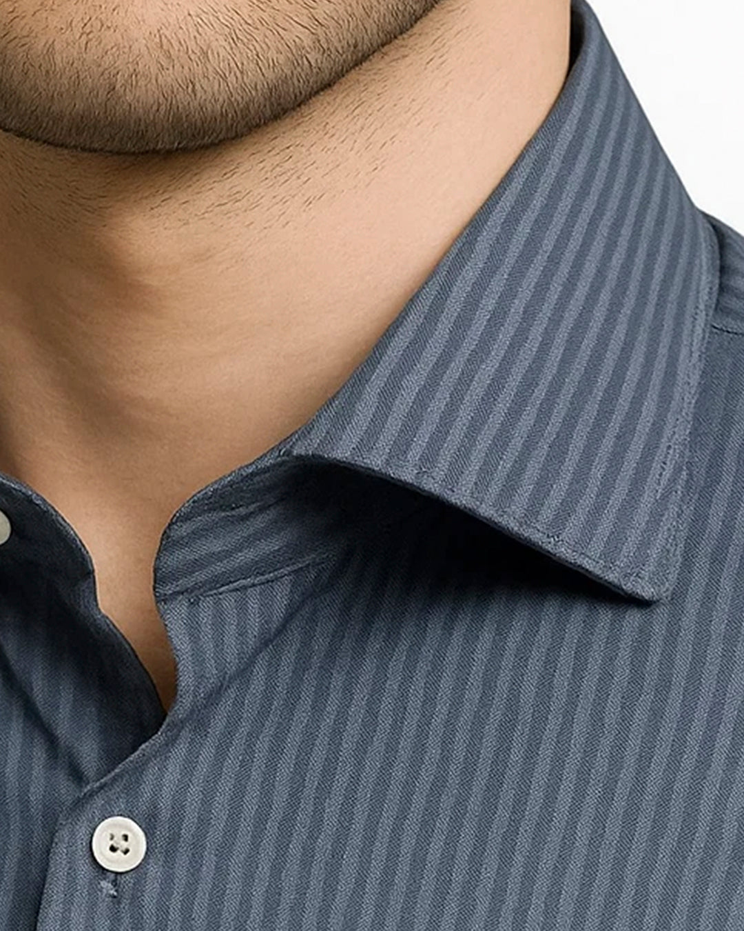 Michael Krs Branded Men's Slim Fit Striped Shirt Blue Color MMS-05
