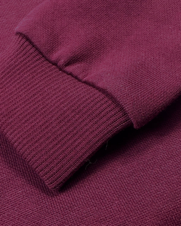 Branded Kids Plain Maroon Fleece Sweatshirt Sp-04